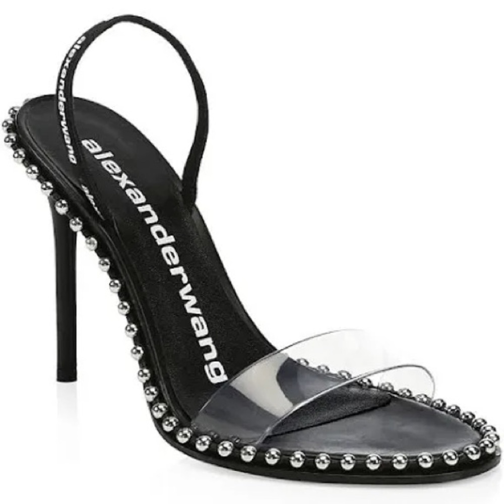 Alexander Wang Black Heels with Silver Detailing